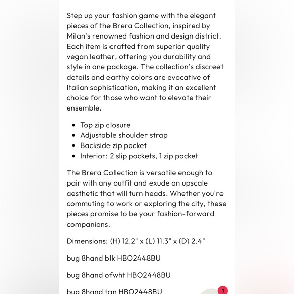 Bugatti Elegant Brown Leather Shoulder Bag - Picture 3 of 9